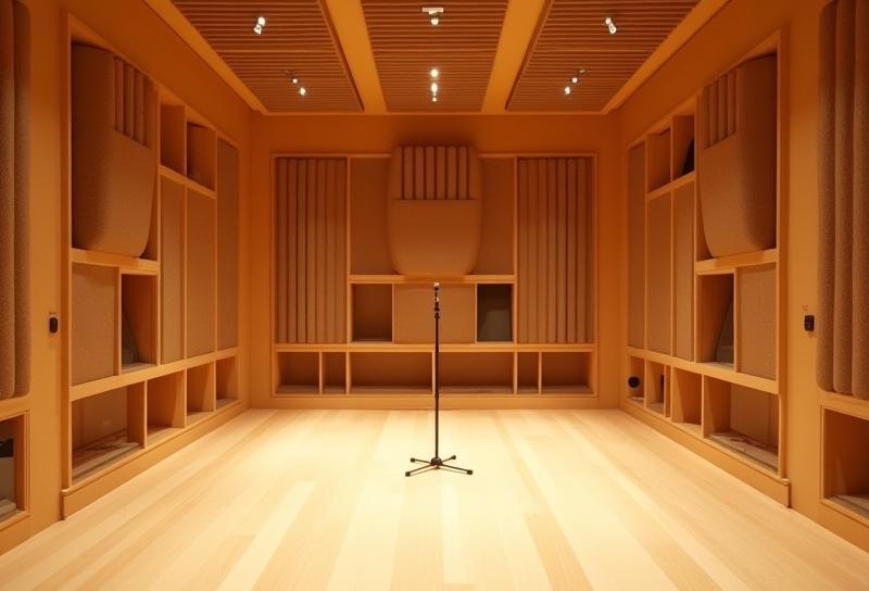 Acoustically treated live recording room at Studio Sonoro Brasil.